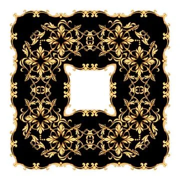 Golden baroque frame Stock-Illustration