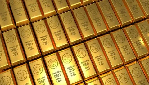 Golden bars background Stock Illustration