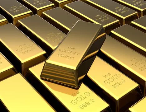 Golden bars background Stock Illustration