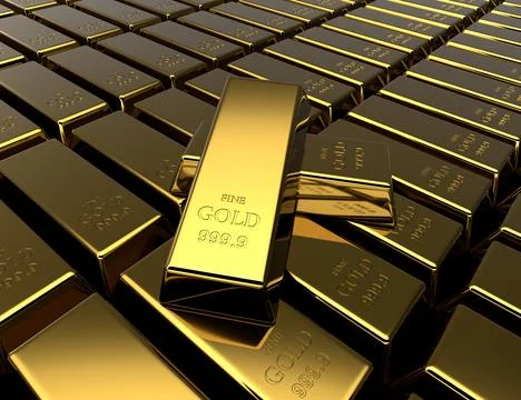 Golden bars background Stock Illustration