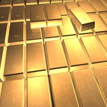 Golden Bars Stock Illustration