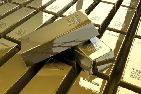 Golden bars Stock Illustration