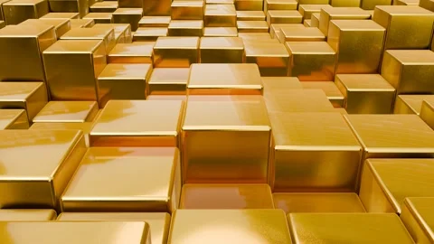 Golden bars loop animated background Video stock 276493811