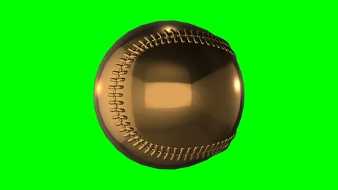 Golden baseball spin loop Stock Footage 86719122
