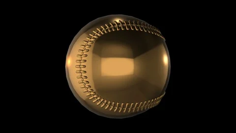 Golden baseball spin loop Stock Footage 86719565