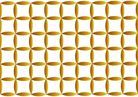 Golden batik background on white background Stock Illustration