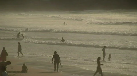 Golden beach Stock Footage 482823