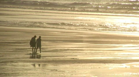 Golden beach Stock Footage