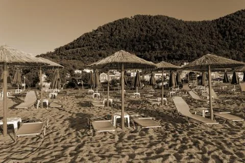 Golden beach Stock Photos