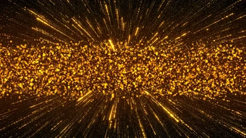 Golden Beaming Lights Stock Footage 172114656