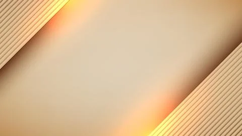 Golden beige abstract background with sleek diagonal slatted corner panels .. 스톡 일러스트