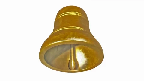 Golden Bell Alpha Loop 1080p Stock Footage 78808510