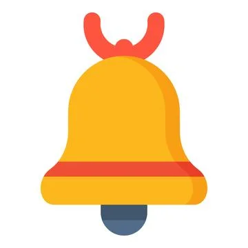 Golden bell icon symbolizing notification, alert, reminder, and alarm Stock Illustration