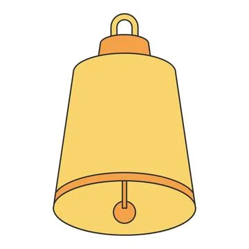 Golden bells to warn of the coming easter festival Stock Illustration