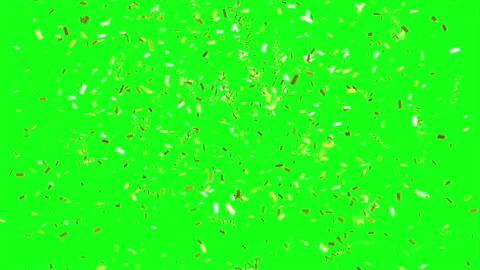 Golden BiDirectional Confetti Explosion on Chroma Key Vídeos de archivo 142092846