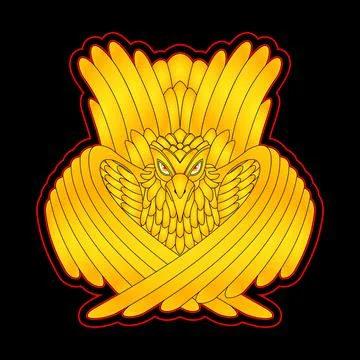 Golden Bird Vector Stock Illustration