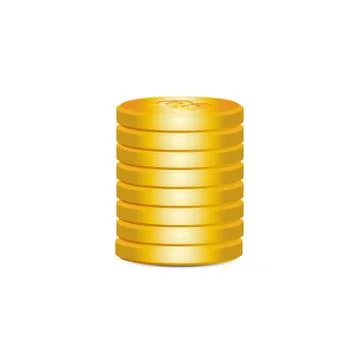 Golden bitcoin bunch. Vector illustration 스톡 일러스트