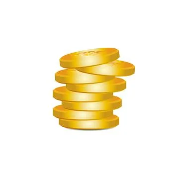 Golden bitcoin bunch. Vector illustration イラスト素材