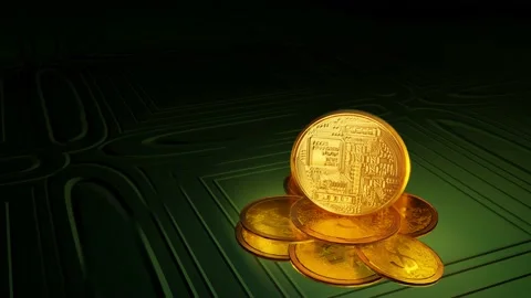 Golden bitcoin on business systems network,crypto currency, digital encryption. Stock Footage 155661898