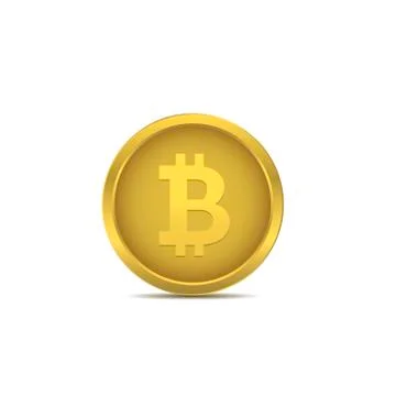 Golden Bitcoin coin Stock Illustration