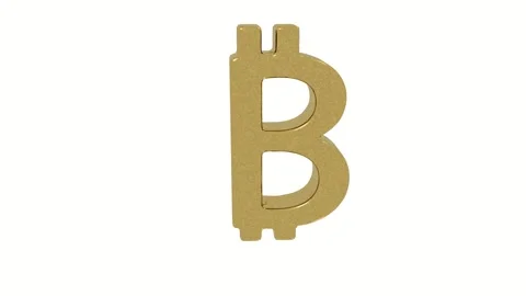 Golden Bitcoin is collected from particles. Decentralize Bitcoin Blockchain Stock Footage 256247594