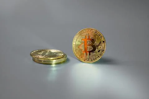 Golden Bitcoin cryptocurrency coin stack, Crypto is Digital Money within the  Stock Photos