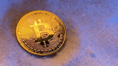Golden bitcoin. Stock Footage 277104780