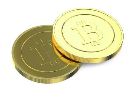 Golden Bitcoins Stock Illustration
