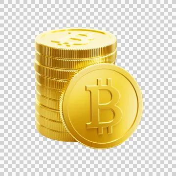Golden Bitcoins Stock Illustration
