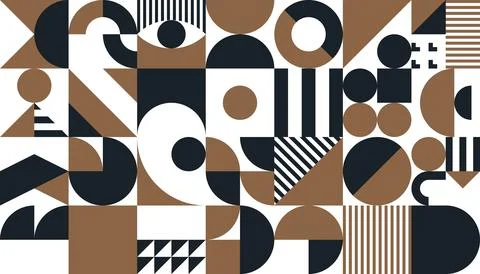 Golden black abstract geometric pattern background Illustrazione stock