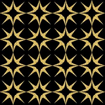 Golden black seamless pattern for decorative design, glitter shimmer Illustrazione stock