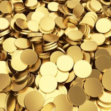 Golden blank coins Stock-Illustration