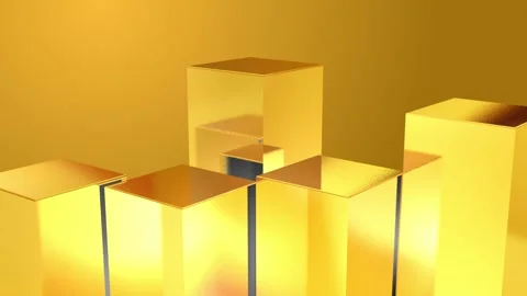 Golden Block Motion Background Video Stock Footage 334113521