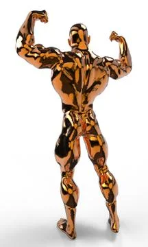 Golden bodybuilder Illustration