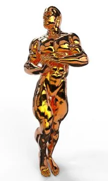 Golden bodybuilder Illustration