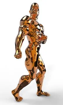 Golden bodybuilder Stock-Illustration