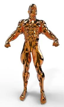 Golden bodybuilder Stockillustratie