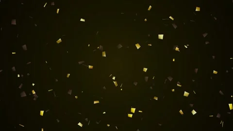 Golden Bokeh Glitter Dust Falling Effect - Elegant Particles Background Video Stock Footage 346000752