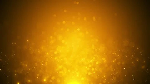 Golden bokeh glow background soft amber light, floating particles, warm gradient Stock Footage 340416436