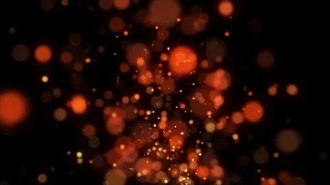 Golden Bokeh of Golden Warm Sparks in Alpha Channel Stock Footage