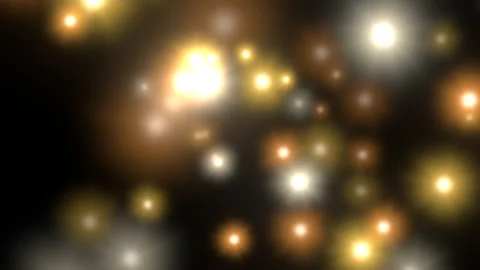 Golden bokeh light particles floating, seamless loop animation Stock Footage 346295101