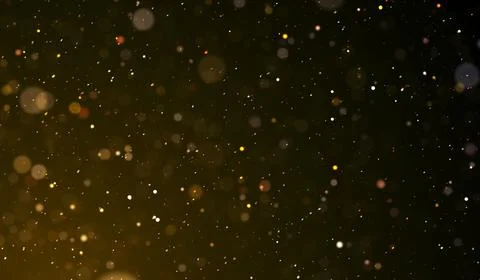Golden bokeh lights on dark background, abstract sparkle effect 스톡 일러스트