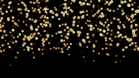 Golden Bokeh Lights Falling Sparkles Overlay Festive Celebration Backg Видео 341879084