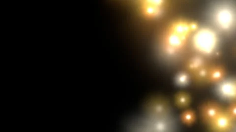 Golden bokeh lights glowing abstract background, seamless loop animation Stock Footage 346295035
