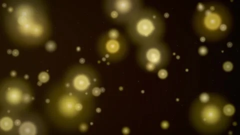 Golden Bokeh Lights Motion Background Abstract Yellow Glowing Particles Loop Stock-Footage 344764149