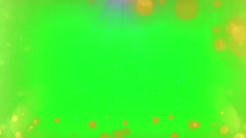 Golden bokeh particles on green screen. Abstract glowing light overlay for 스톡 동영상 340717641