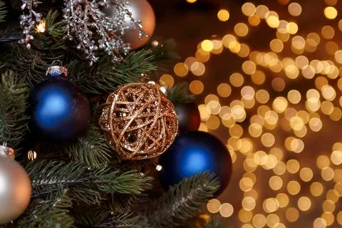 Golden bokeh. Stock Photos