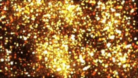 Golden bokeh rain abstract background Stock Footage