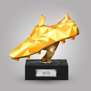 Golden boot trophy Stock Illustration