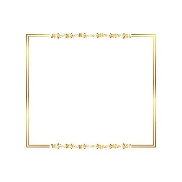 Golden Botanical Frame Elegant Vector Illustration Stock Illustration